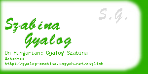 szabina gyalog business card